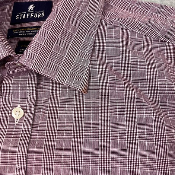 Stafford Dress Shirt Lot Mens 15.5 32/33 Assorted Colors Easy Care Broadcloth - Picture 8 of 16